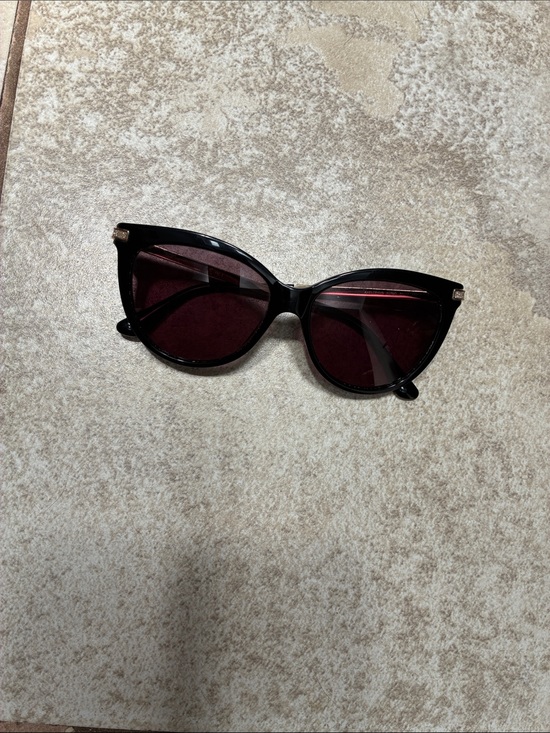 Jimmy Choo Black Frame Sunglasses with Burgundy Lenses main image 8